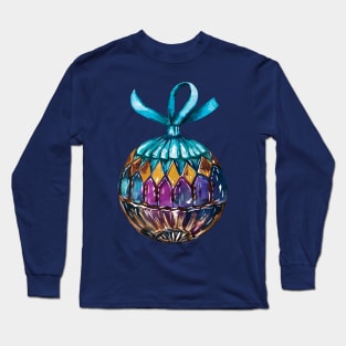 Ornamental Christmas bubble, handpainted watercolor Long Sleeve T-Shirt